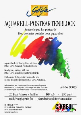 Блок за акварелни бои SOLO Goya, 250 g/m2, А6, 20 л.