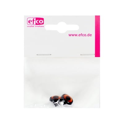 Бухалски очички – копчета, 12 mm, 2 броя, светлокафяви