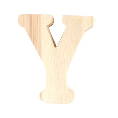 Буква декоративна RicoDesign, "Y", натурално дърво, 8 cm
