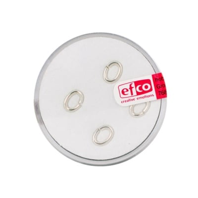 Част за бижу, единична халка – овал, 7 mm, 4 бр., Silver 925