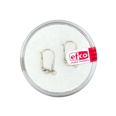 Част за бижу, върбило клипс, 13 mm, 2 бр., Silver 925