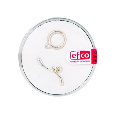 Част за бижу, закопчалка с щифт, ф 9 / 19 mm, 2 части, Silver 925