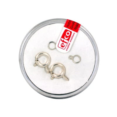 Част за бижу, закопчалка, Silver 925 / 2 - части, 8 mm, 2 бр.