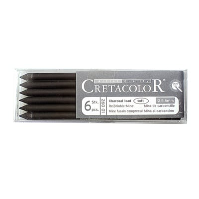 Въгленова сърцевина CretaColor, Charcoal, soft