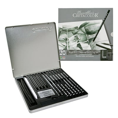 Комплект художествен CretaColor, BLACK BOX, метална