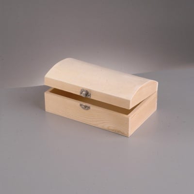 Дървен сандък, 13 x 5 x 4,5 cm, натурална