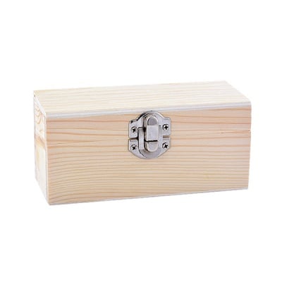 Дървена кутия, 13 x 5 x 6 cm, натурална