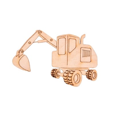 Деко фигурка багер, дърво, 50 mm