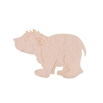 Деко фигурка бяла мечка, Filz, 40 mm