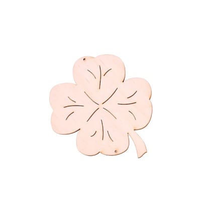 Деко фигурка  четирилистна детелина, дърво, 40 mm