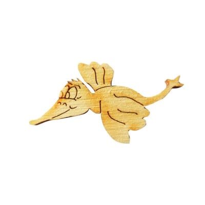 Деко фигурка динозавър Mosquitosaurus, дърво, 24 mm