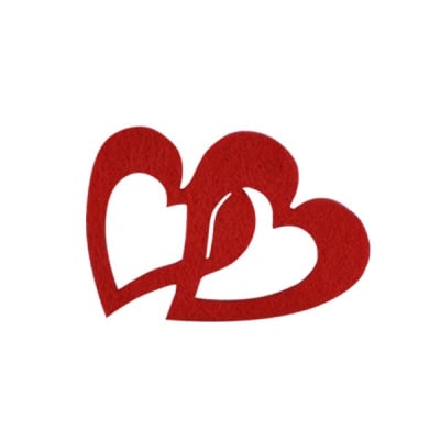 Деко фигурка две сърца, Filz