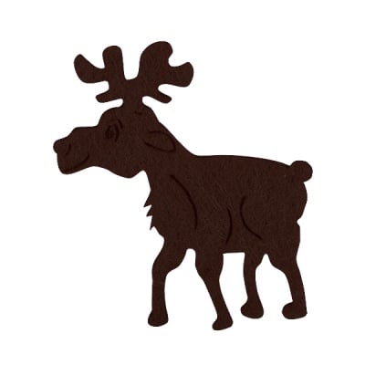Деко фигурка елен, Filz, 40 mm, тъмно кафяв