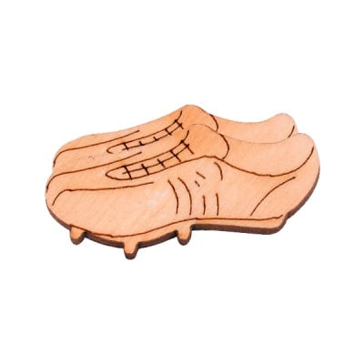 Деко фигурка футболни обувки, дърво, 30 mm