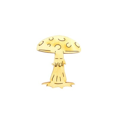 Деко фигурка гъба, дърво, 30 mm