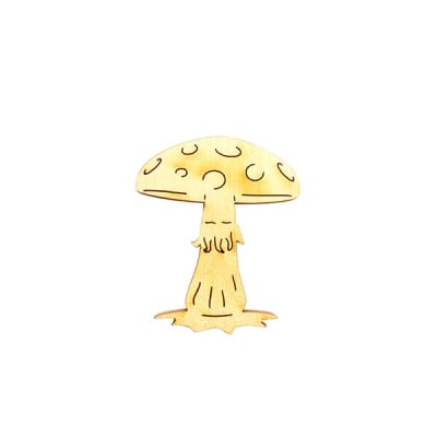 Деко фигурка гъба, дърво, 40 mm