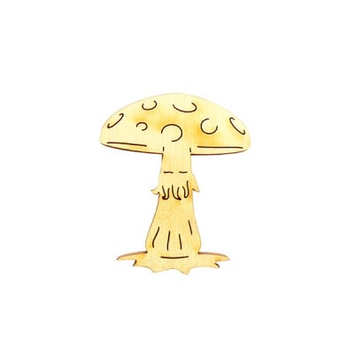 Деко фигурка гъба, дърво, 60 mm