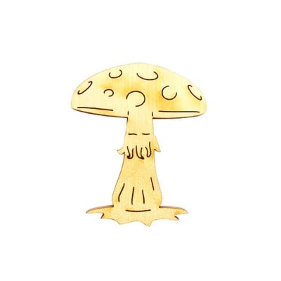 Деко фигурка гъба, дърво, 80 mm