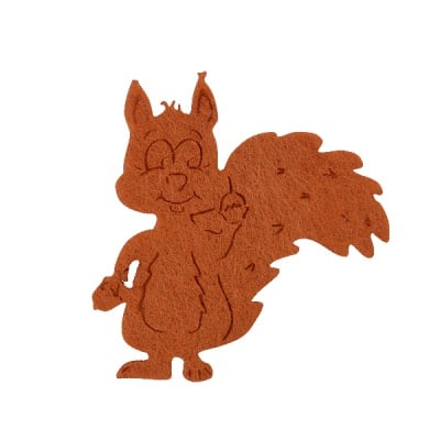 Деко фигурка катеричка, Filz, 40 mm, светло кафява