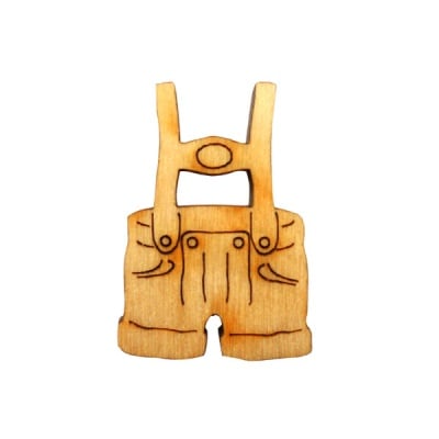 Деко фигурка кожени панталони, дърво, 20 mm