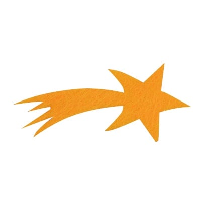 Деко фигурка комета, Filz, 50 mm, жълта