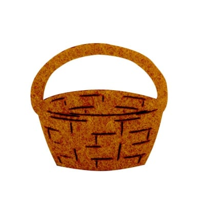 Деко фигурка кошница, Filz, 40 mm, светло кафява