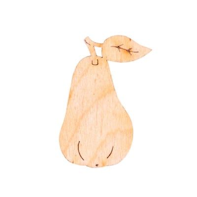 Деко фигурка круша, дърво, 40 mm