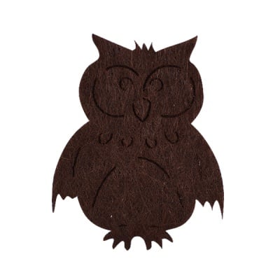 Деко фигурка кукомявка, Filz, 40 mm, тъмно кафява