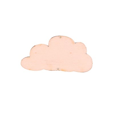 Деко фигурка облак, дърво, 40 mm