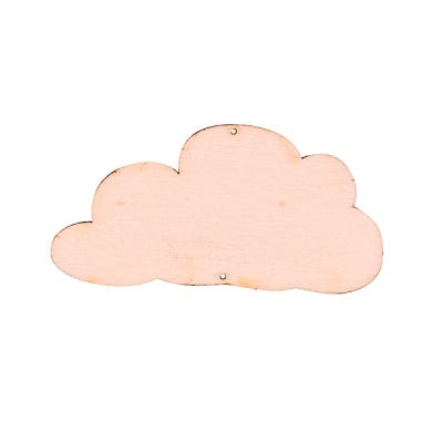 Деко фигурка облак, дърво, 80 mm