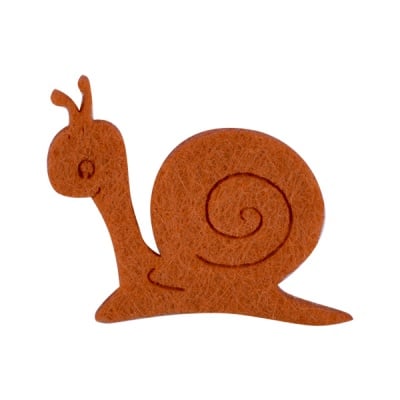 Деко фигурка охлюв, Filz, 40 mm, светло кафяв