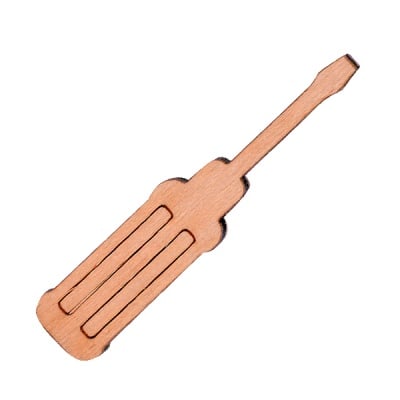 Деко фигурка отвертка, дърво, 40 mm