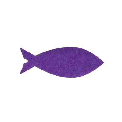Деко фигурка рибка, Filz, 30 mm, виолетова