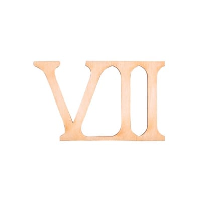 Деко фигурка римска цифра "VII", дърво, 19 mm