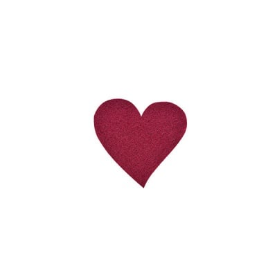 Деко фигурка сърце, Filz, 15 mm, кафяво