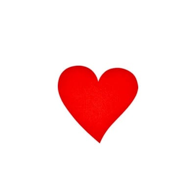 Деко фигурка сърце, Filz, 25 mm, червено