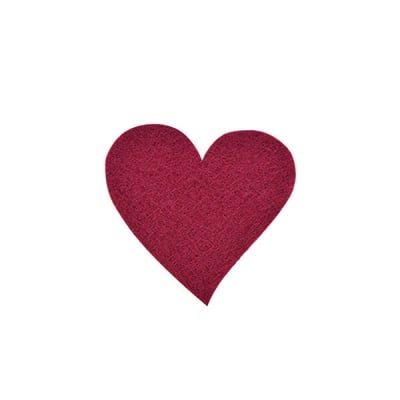 Деко фигурка сърце, Filz, 30 mm, кафяво