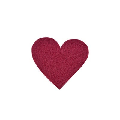 Деко фигурка сърце симетрично, Filz, 50 mm, кафяво