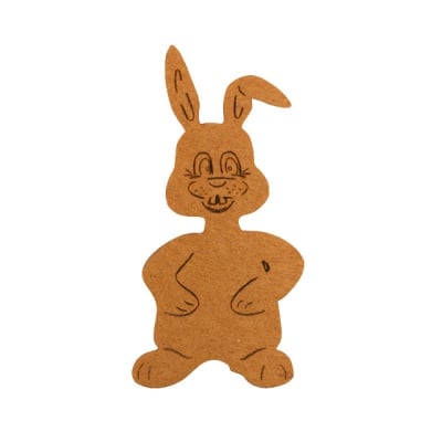 Деко фигурка седнало зайче, Filz, 100 mm, светло кафяво