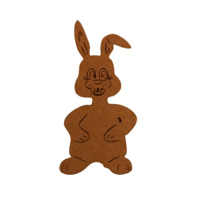 Деко фигурка седнало зайче, Filz, 100 mm, тъмно кафяво
