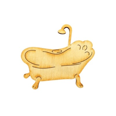 Деко фигурка вана, дърво, 80 mm