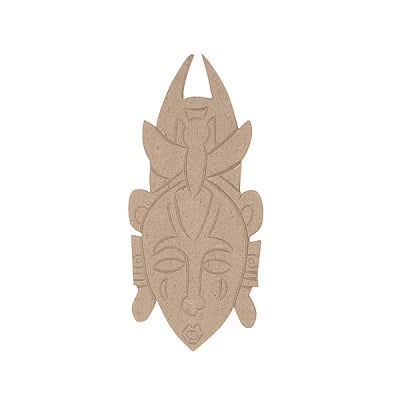 Декоративна фигура RicoDesign, АФРО.МАСКА, MDF, 18.5/8.5/0.5 cm