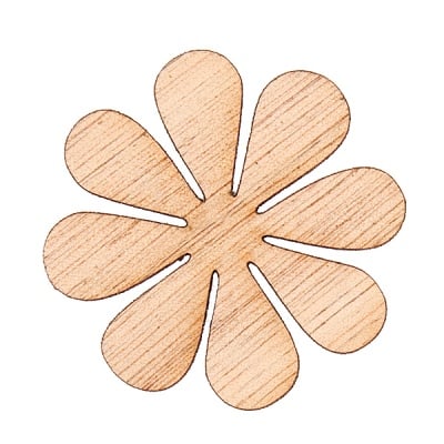 Декоративна фигура RicoDesign, ЦВЕТЕ ЗАОБЛЕНО, MDF, 5/5 cm