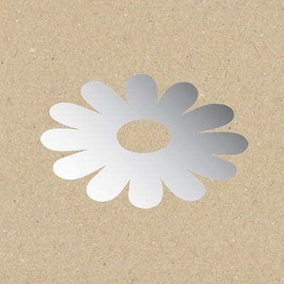 Декоративна фигура RicoDesign, ЦВЯТ С МАЛЪК ОТВОР, SILVER, 5.5/8.5cm