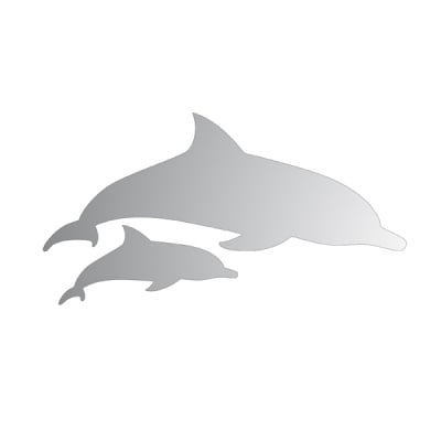 Декоративна фигура RicoDesign, ДЕЛФИНИ 2ч., SILVER,