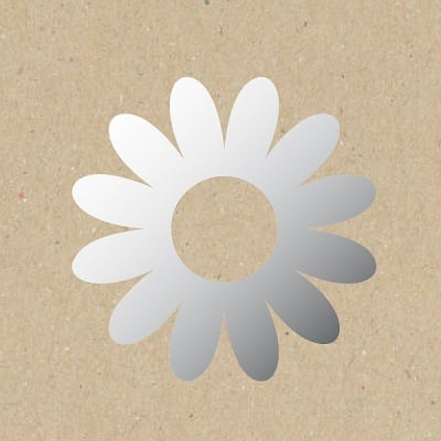 Декоративна фигура Rico Design, ГЕРБЕР, SILVER, 8.5/8 cm