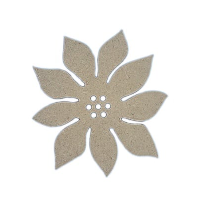 Декоративна фигура RicoDesign, КОЛЕДНА ЗВЕЗДА, MDF, 9/8.5/0.5 cm