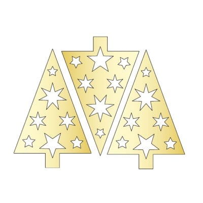 Декоративна фигура RicoDesign, КОЛЕДНО ДЪРВО, GOLD, 11.5/7.5 cm