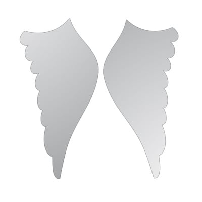 Декоративна фигура RicoDesign, КРИЛЦА 2ч., SILVER,