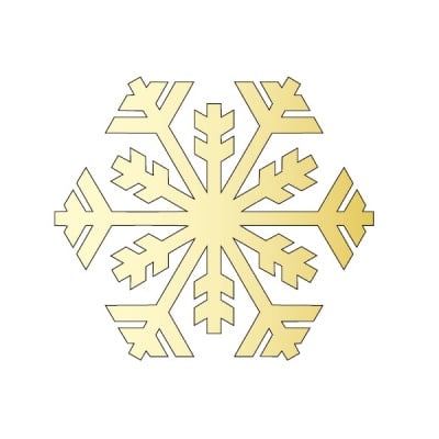 Декоративна фигура RicoDesign, КРИСТАЛ 1, GOLD, 8/12 cm